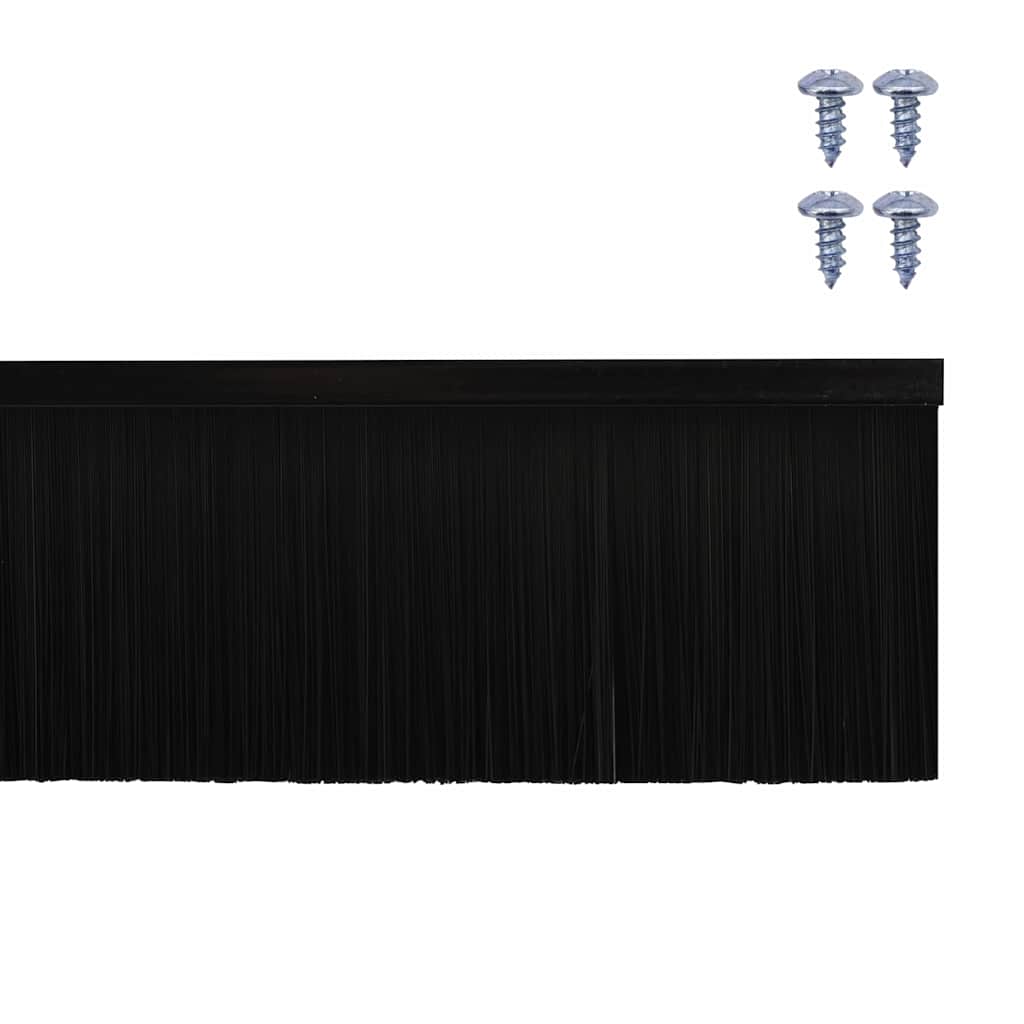 Spazzole per porte a vite 2 pcs Nero 100 cm Lega di alluminio | homemem39