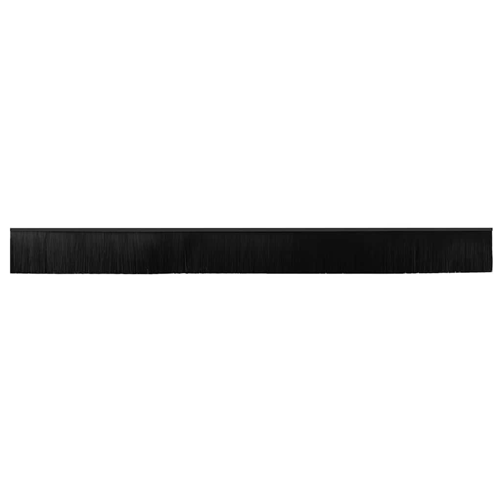 Spazzole per porte a vite 2 pcs Nero 100 cm Lega di alluminio | homemem39