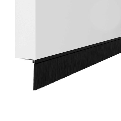 Spazzole per porte a vite 6 pcs Nero 100 cm Lega di alluminio | homemem39