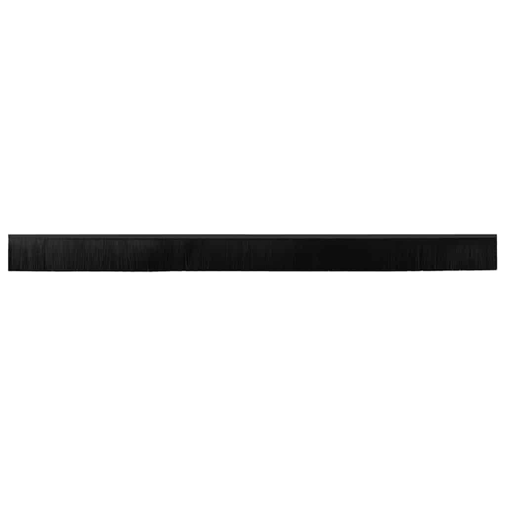Spazzole per porte a vite 6 pcs Nero 100 cm Lega di alluminio | homemem39
