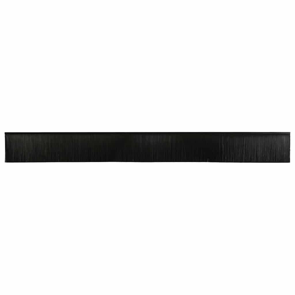 Spazzole per porte a vite 12 pcs Nero 100 cm Lega di alluminio | homemem39