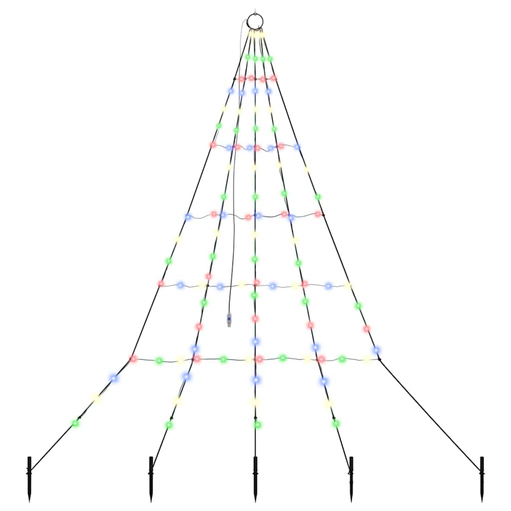 Albero di Natale LED con picchetti per il terreno 182 cm | homemem39