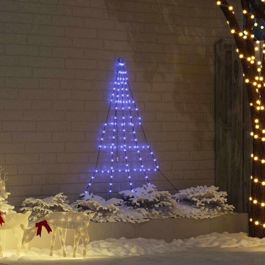 Albero di Natale LED con picchetti per il terreno Blu 182 cm | homemem39