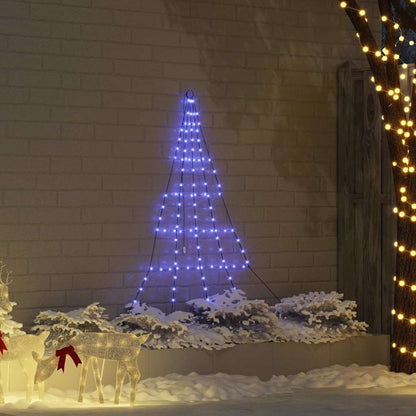 Albero di Natale LED con picchetti per il terreno Blu 182 cm