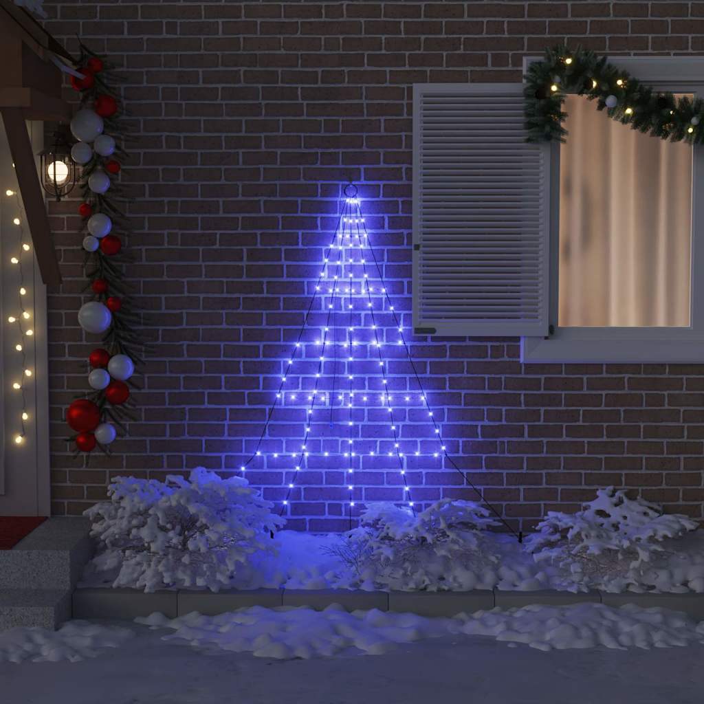 Albero di Natale LED con picchetti per il terreno Blu 182 cm | homemem39