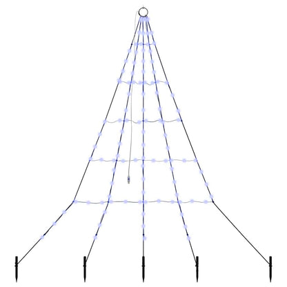 Albero di Natale LED con picchetti per il terreno Blu 182 cm | homemem39