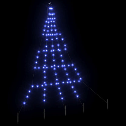 Albero di Natale LED con picchetti per il terreno Blu 182 cm | homemem39