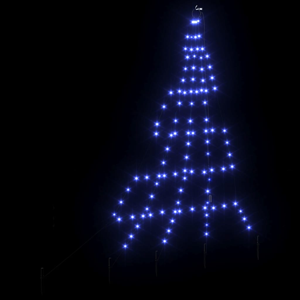 Albero di Natale LED con picchetti per il terreno Blu 182 cm | homemem39