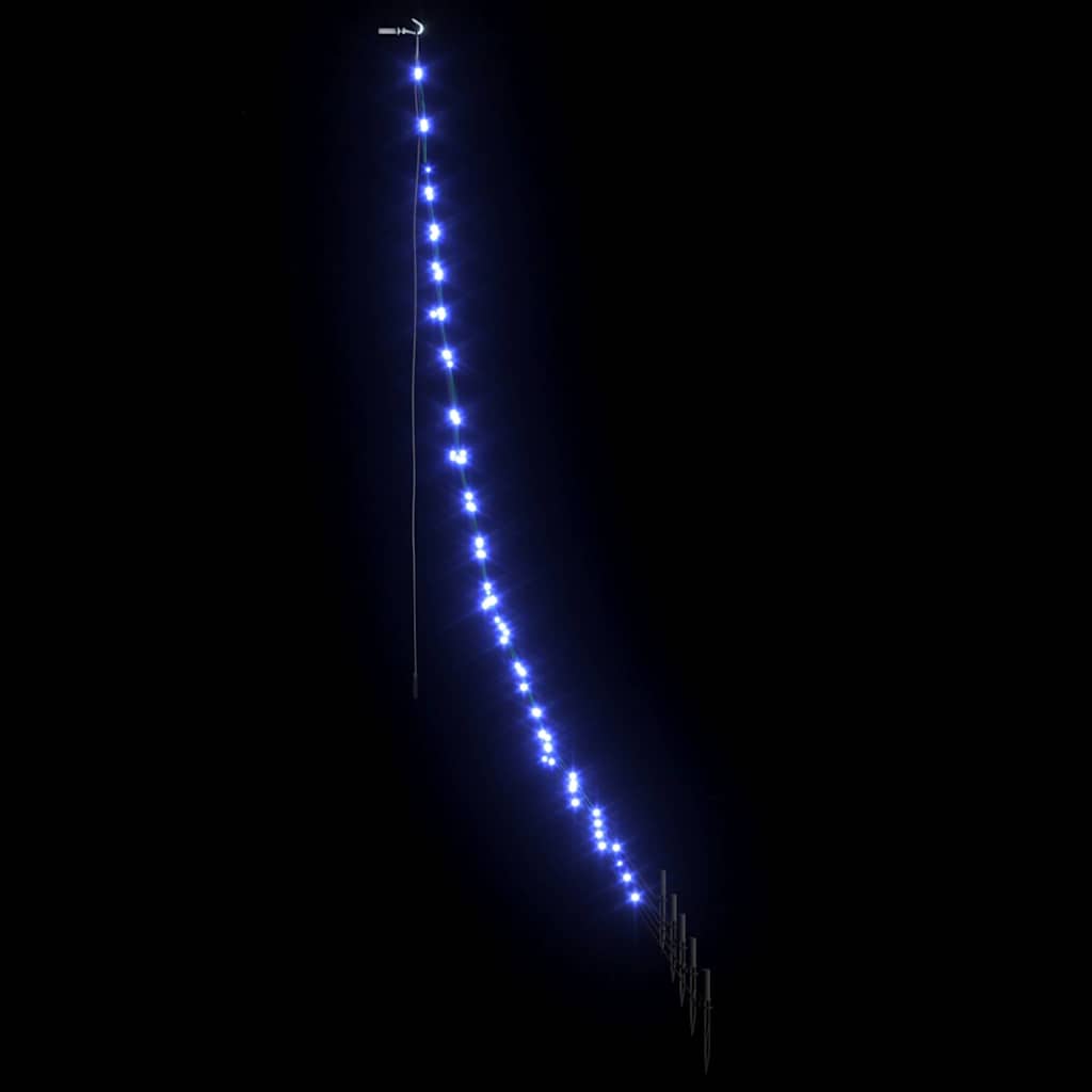 Albero di Natale LED con picchetti per il terreno Blu 182 cm