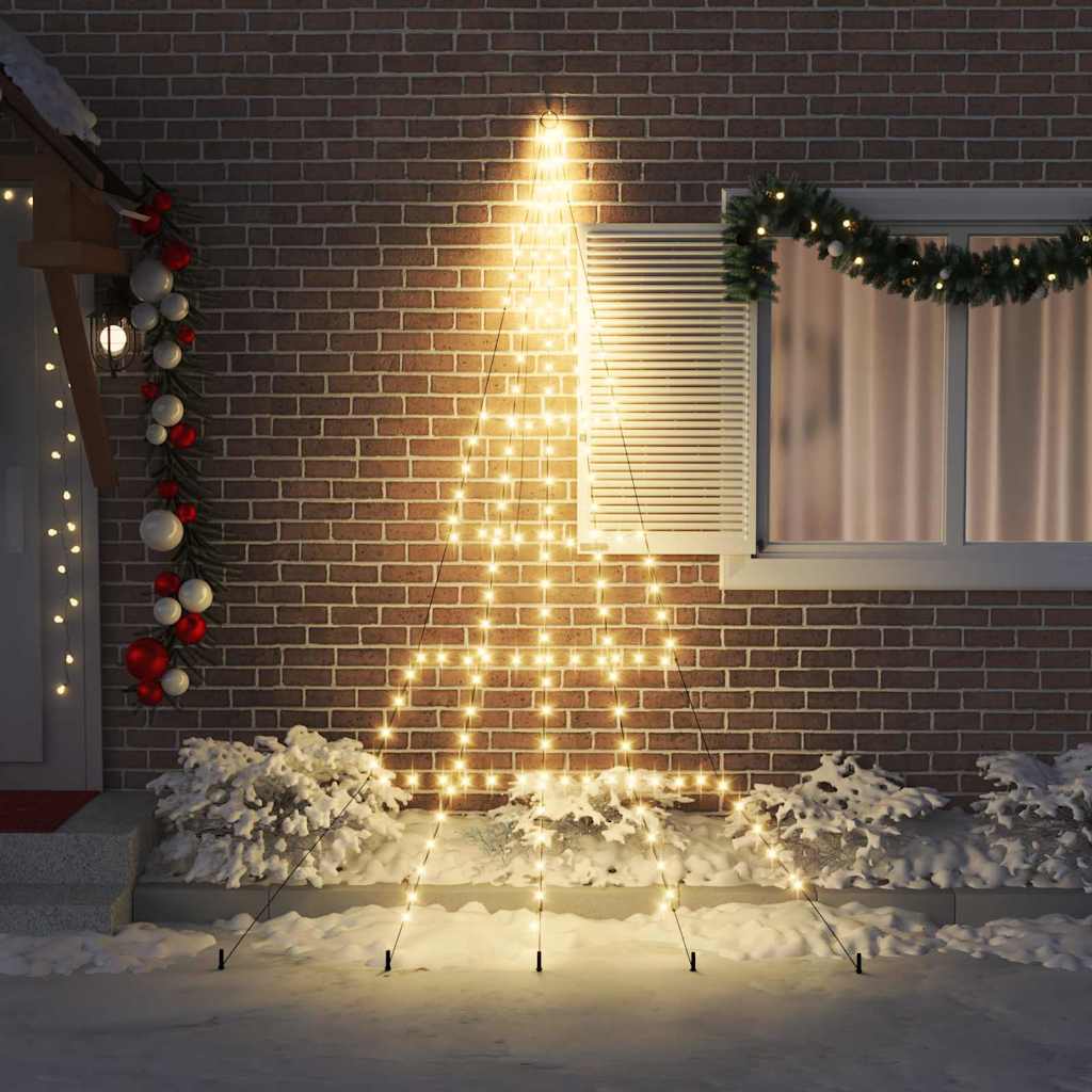 Albero di Natale LED con picchetti per il terreno 306 cm | homemem39