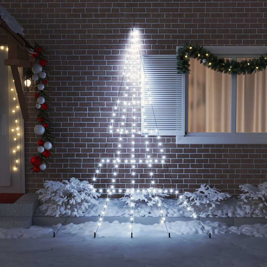 Albero di Natale LED con picchetti per il terreno 306 cm | homemem39