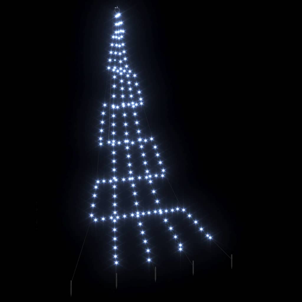 Albero di Natale LED con picchetti per il terreno 306 cm | homemem39