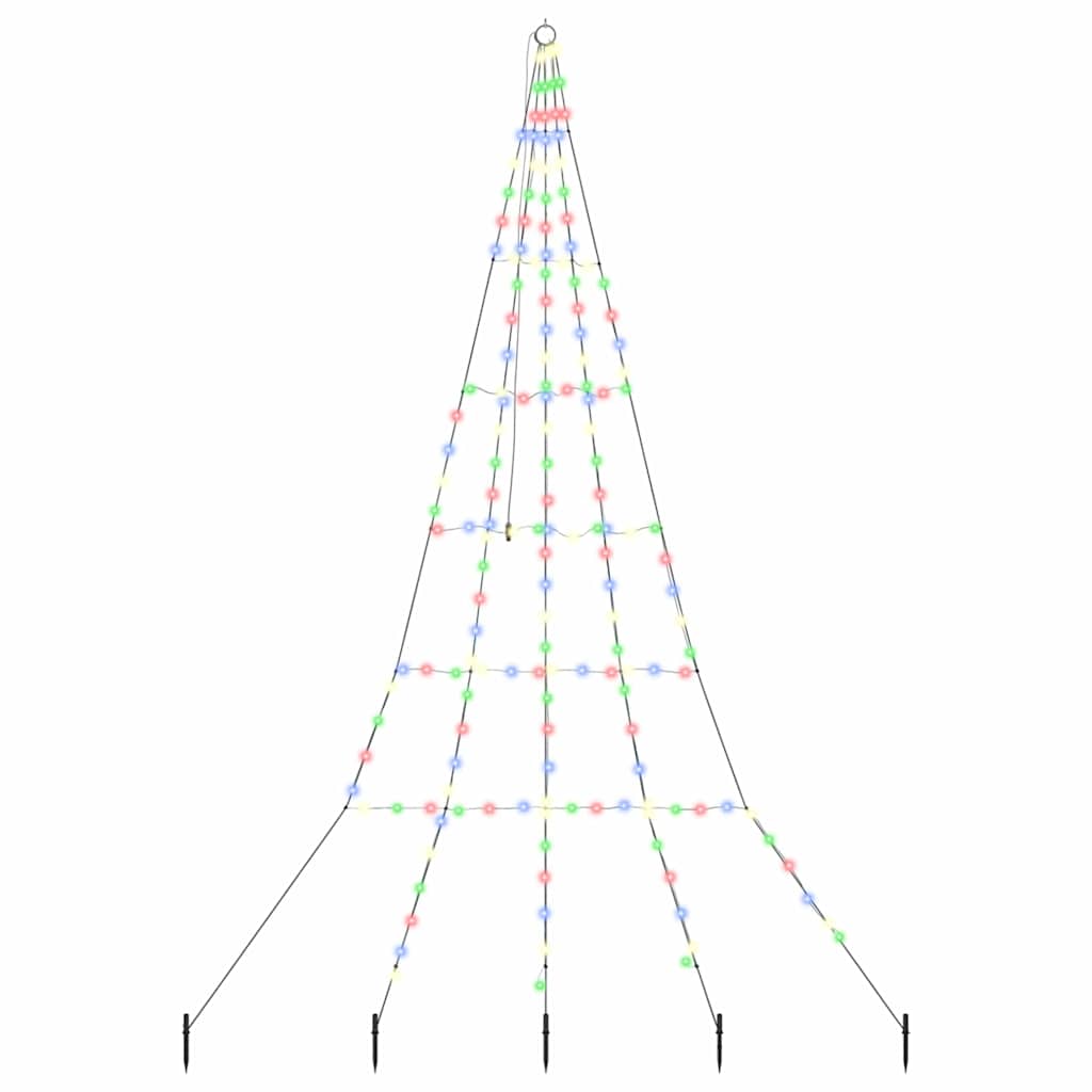Albero di Natale LED con picchetti per il terreno 306 cm | homemem39