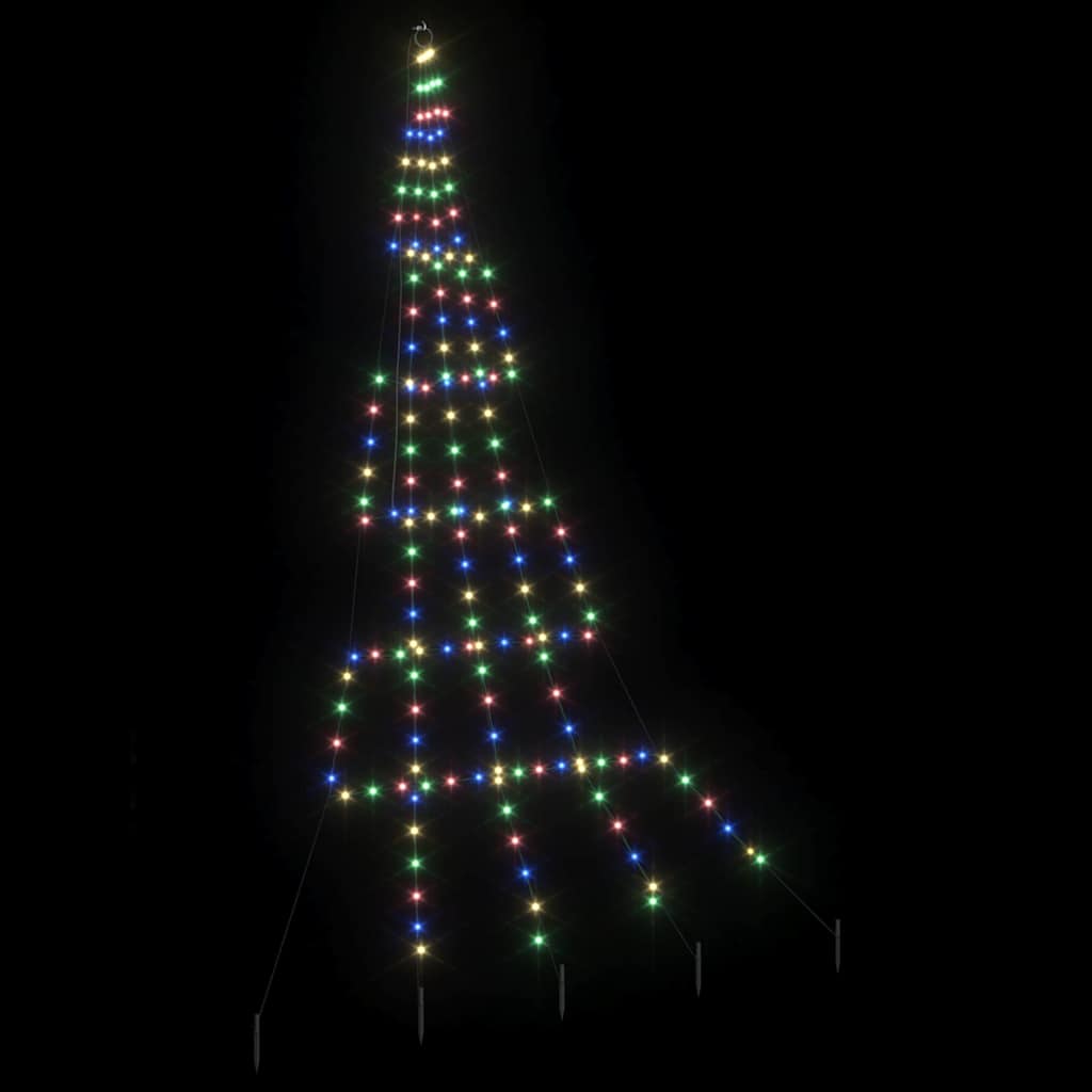 Albero di Natale LED con picchetti per il terreno 306 cm | homemem39