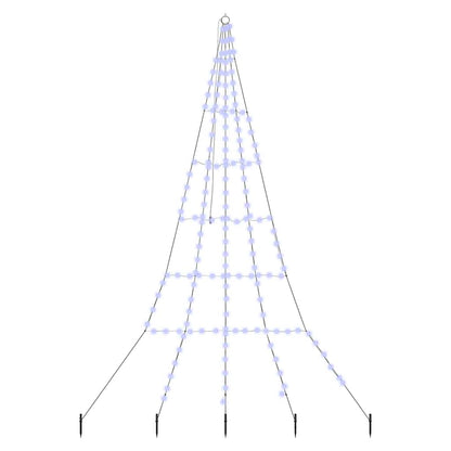 Albero di Natale LED con picchetti per il terreno Blu 306 cm | homemem39