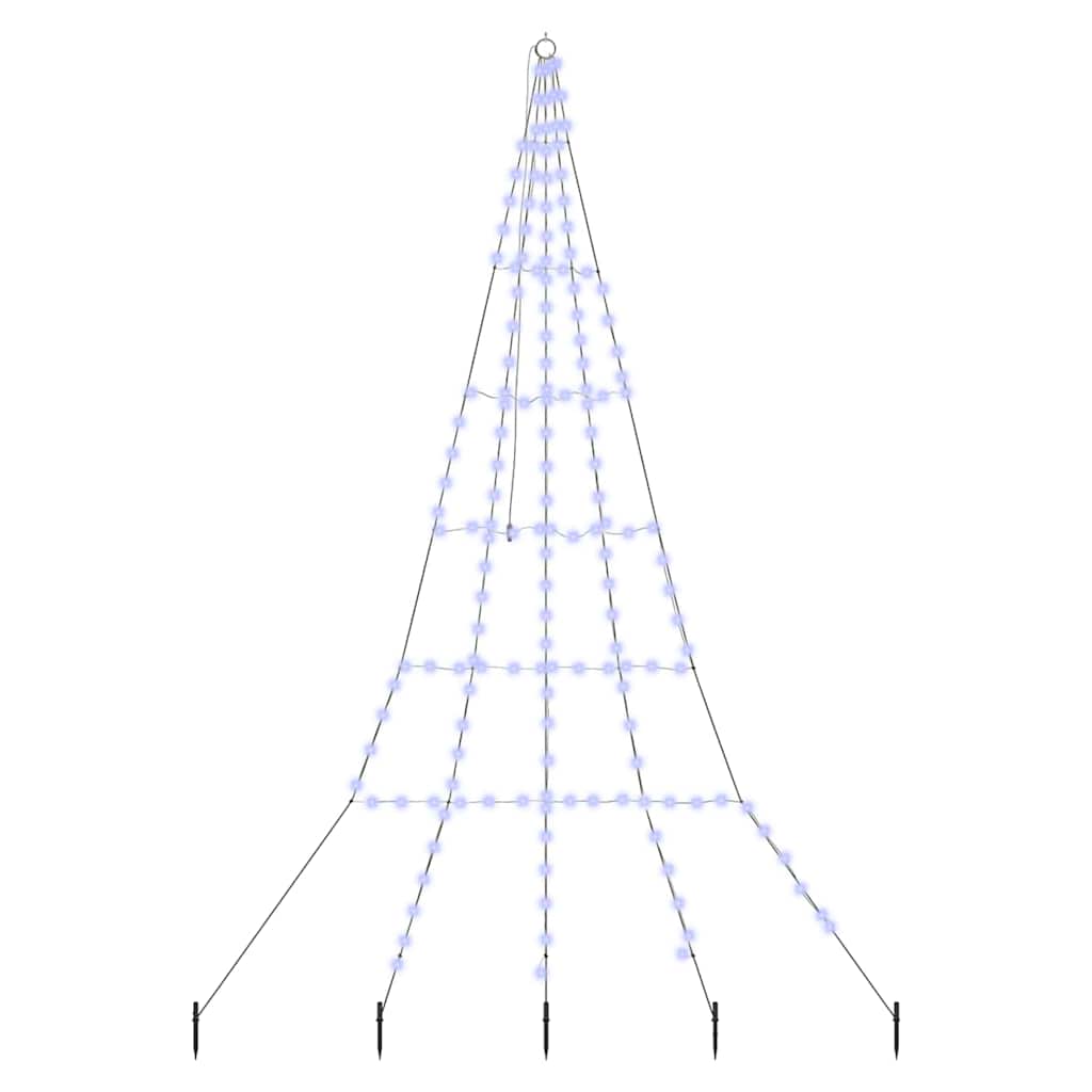 Albero di Natale LED con picchetti per il terreno Blu 306 cm