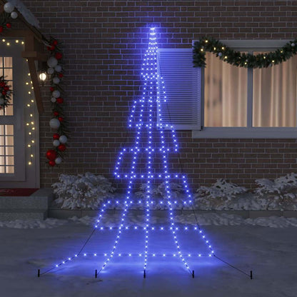 Albero di Natale LED con picchetti per il terreno Blu 511 cm