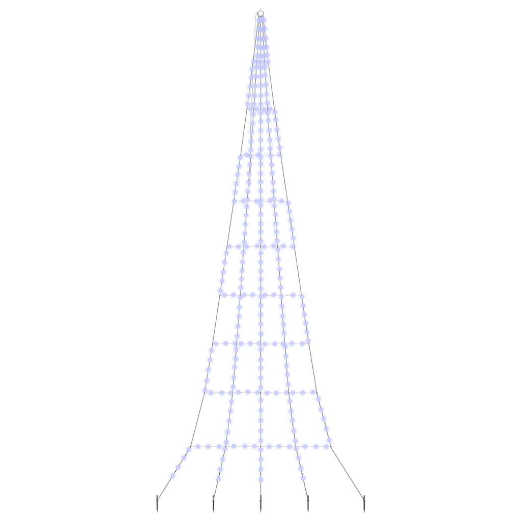 Albero di Natale LED con picchetti per il terreno Blu 511 cm