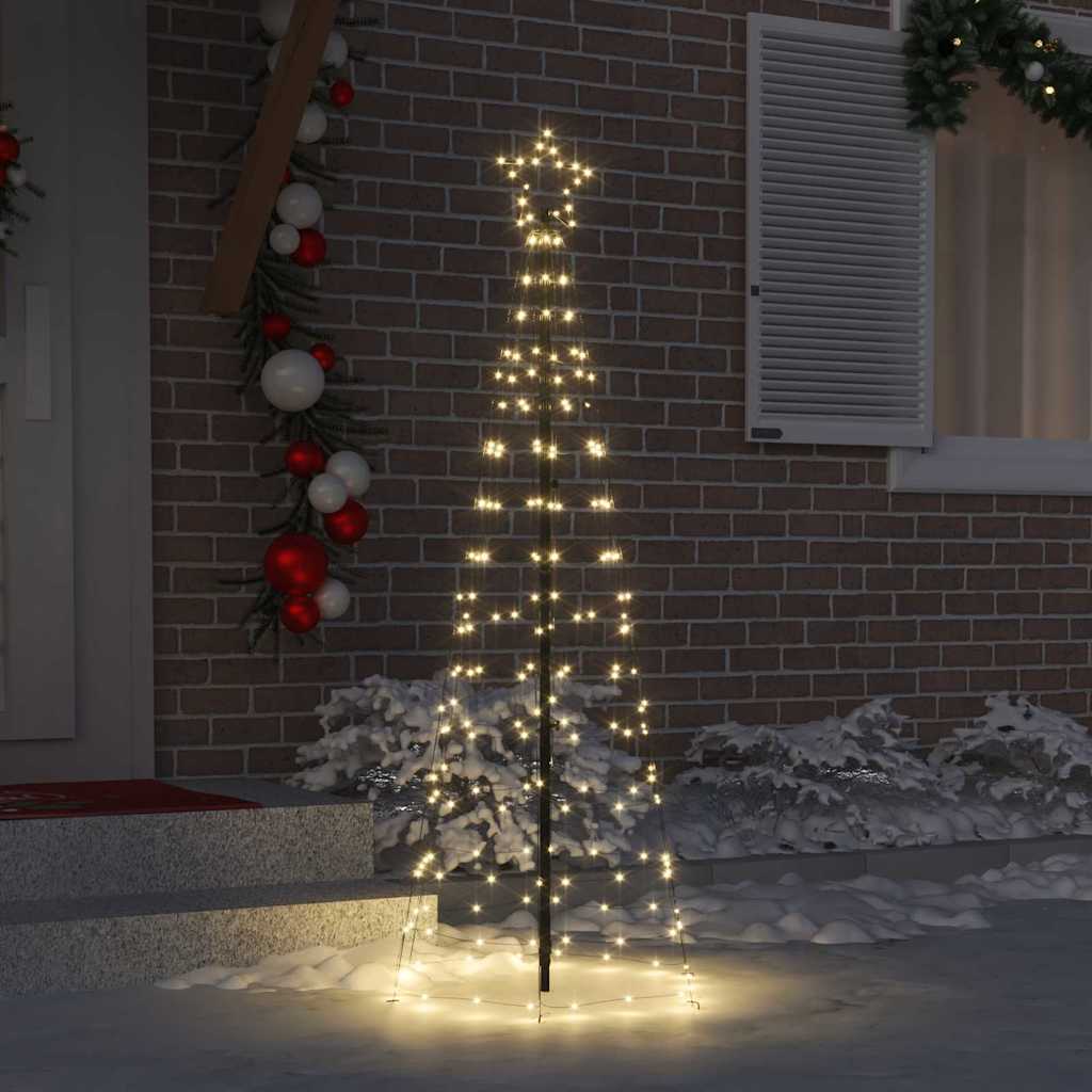 Albero di Natale LED con picchetti per il terreno Bianco caldo | homemem39