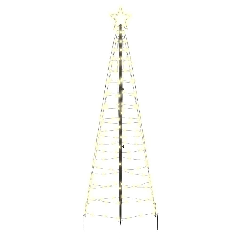 Albero di Natale LED con picchetti per il terreno Bianco caldo | homemem39