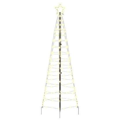 Albero di Natale LED con picchetti per il terreno Bianco caldo | homemem39
