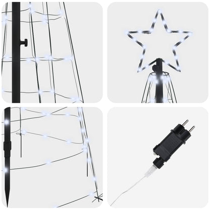 Albero di Natale LED 250 cm 390 LED Bianco freddo Acciaio