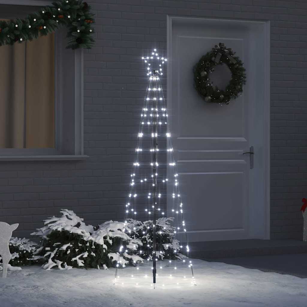 Albero di Natale LED 250 cm 390 LED Bianco freddo Acciaio