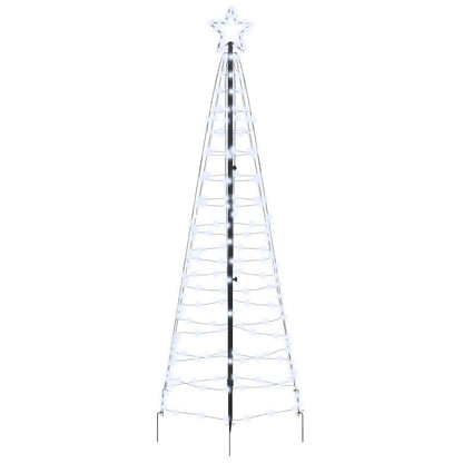 Albero di Natale LED 250 cm 390 LED Bianco freddo Acciaio