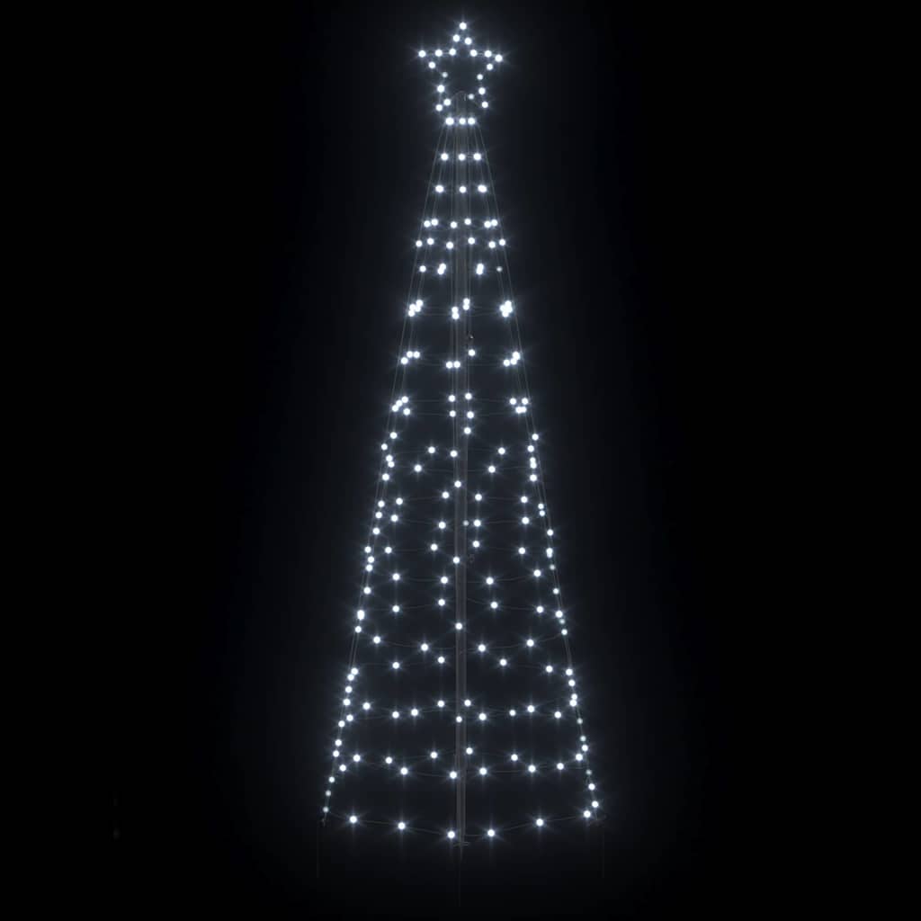 Albero di Natale LED 250 cm 390 LED Bianco freddo Acciaio