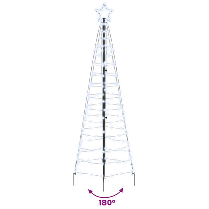 Albero di Natale LED 250 cm 390 LED Bianco freddo Acciaio