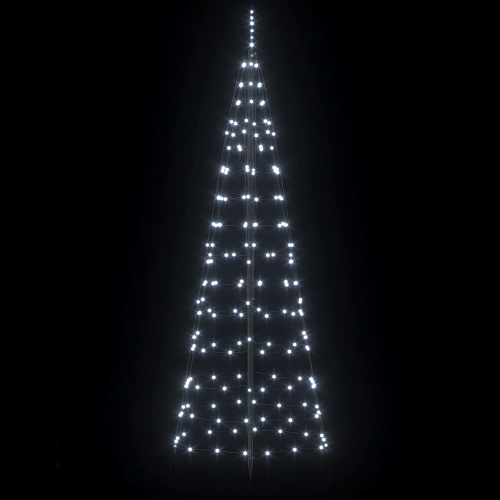 Albero di Natale LED 250 cm 390 LED Bianco freddo Acciaio