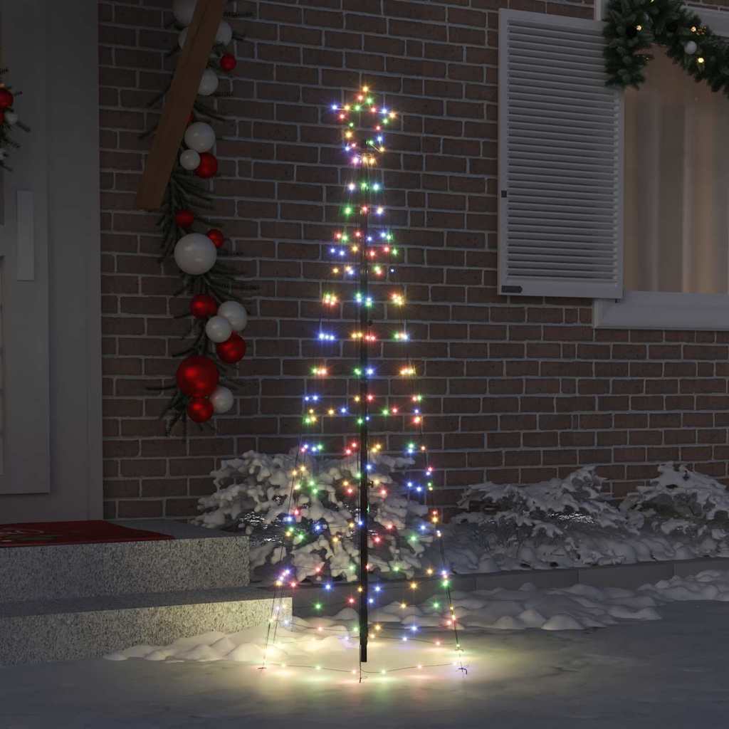 Albero di Natale LED con picchetti per il terreno Multicolore