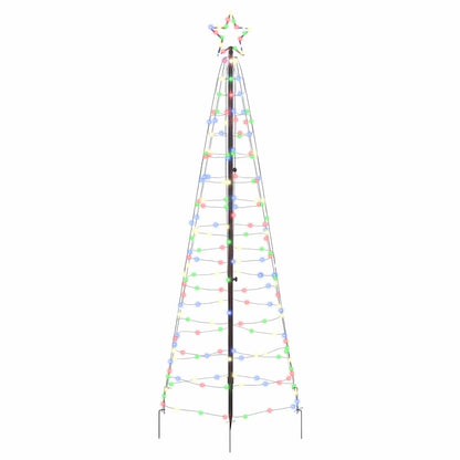 Albero di Natale LED con picchetti per il terreno Multicolore