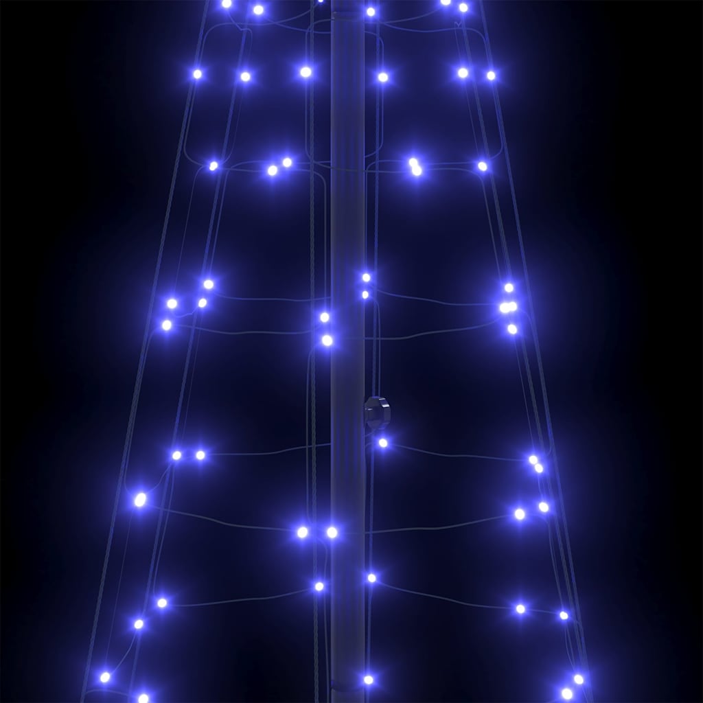 Albero di Natale LED con picchetti per il terreno Blu 250 cm | homemem39