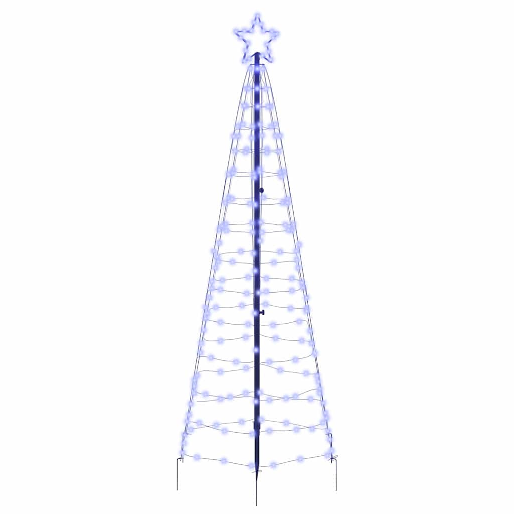 Albero di Natale LED con picchetti per il terreno Blu 250 cm