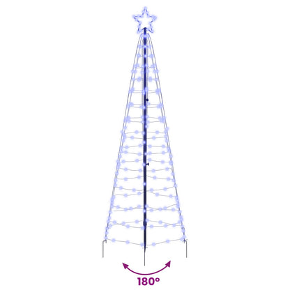 Albero di Natale LED con picchetti per il terreno Blu 250 cm