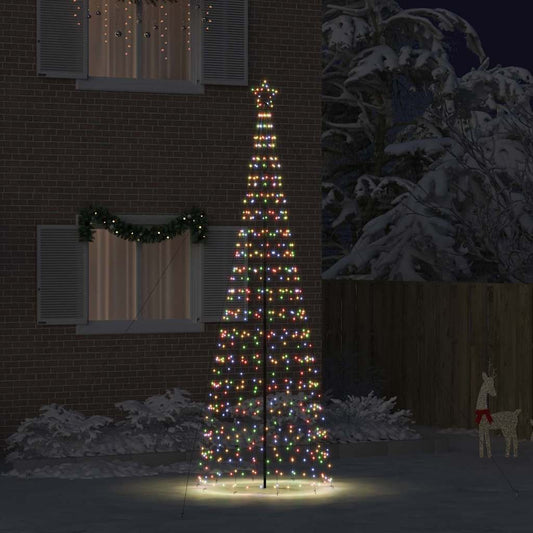 Albero di Natale LED EKENAS 400 cm 800 LED Multicolore Acciaio