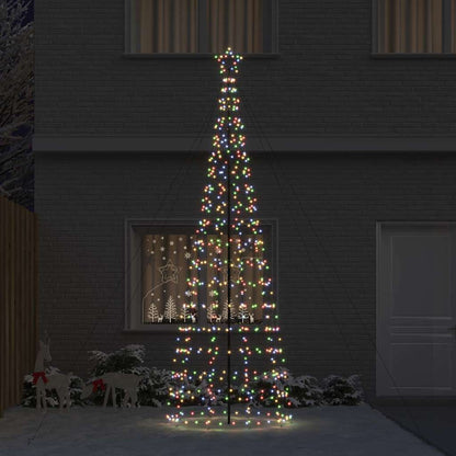 Albero di Natale LED con picchetti per il terreno Multicolore