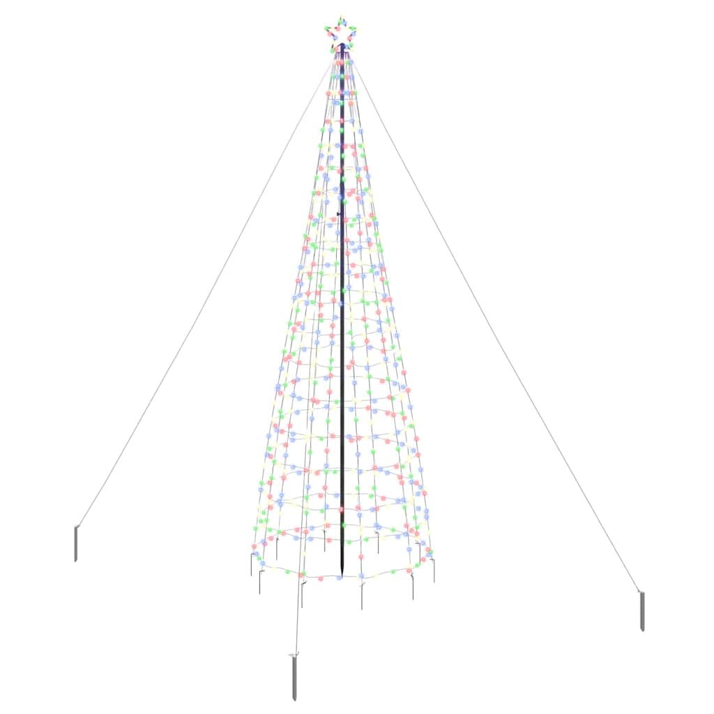 Albero di Natale LED con picchetti per il terreno 400 cm Ferro | homemem39