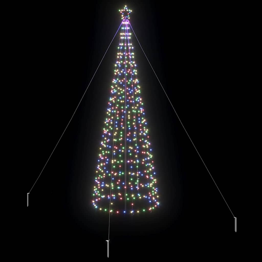 Albero di Natale LED con picchetti per il terreno Multicolore