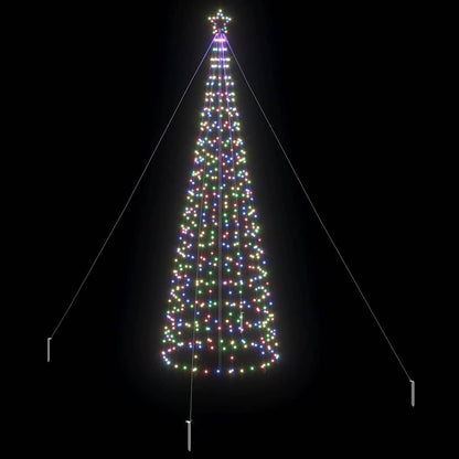 Albero di Natale LED con picchetti per il terreno Multicolore