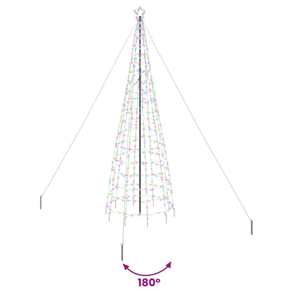 Albero di Natale LED con picchetti per il terreno Multicolore
