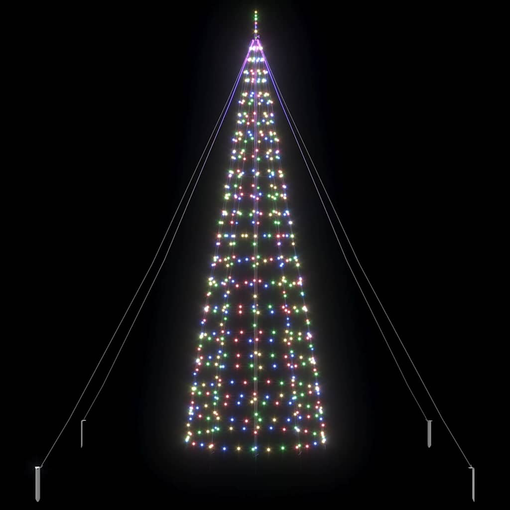 Albero di Natale LED con picchetti per il terreno 400 cm Ferro | homemem39