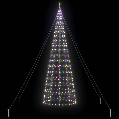 Albero di Natale LED con picchetti per il terreno Multicolore