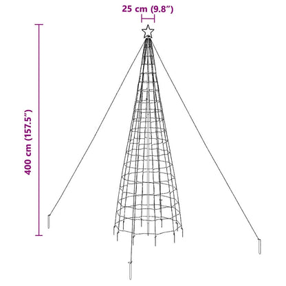 Albero di Natale LED con picchetti per il terreno Multicolore