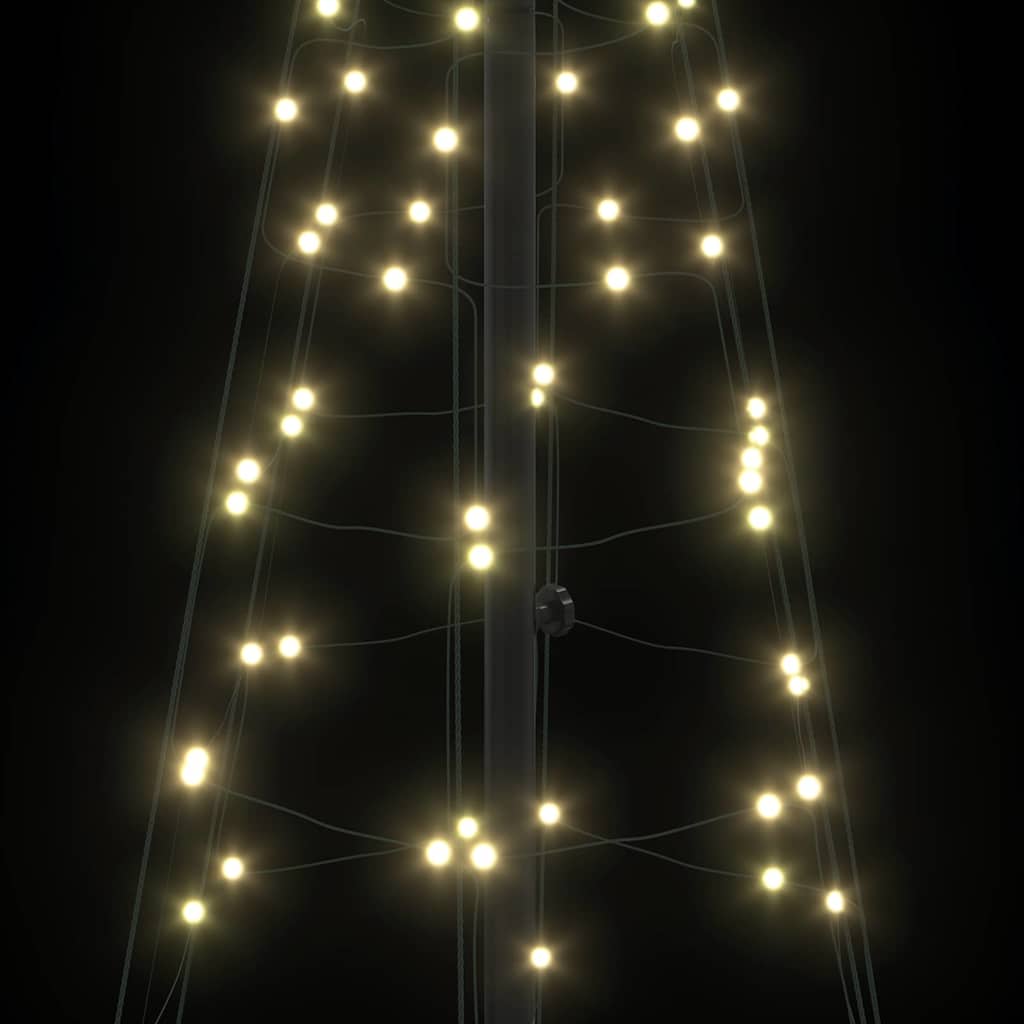 Albero di Natale LED con 390 LED Bianco caldo 250 cm Ferro