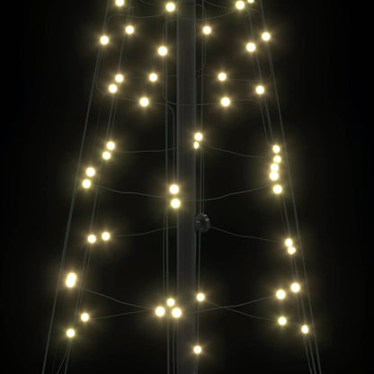 Albero di Natale LED con 390 LED Bianco caldo 250 cm Ferro