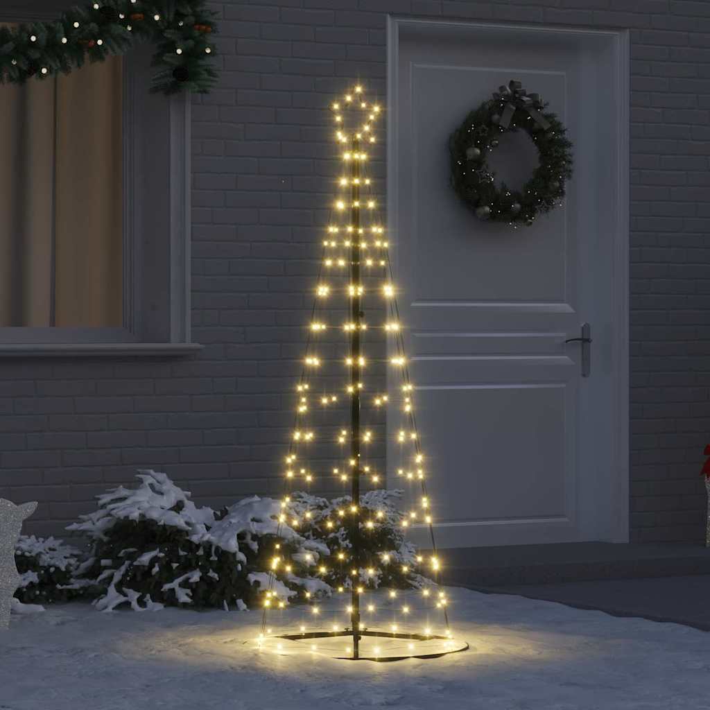 Albero di Natale LED con 390 LED Bianco caldo 250 cm Ferro
