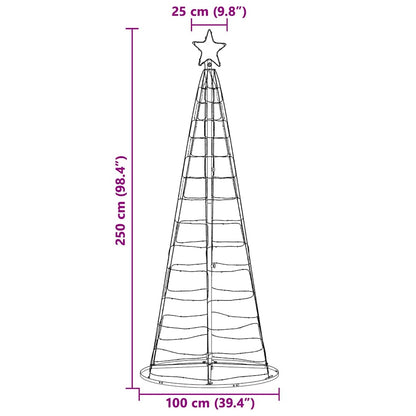 Albero di Natale LED con 390 LED Bianco freddo 250 cm Ferro