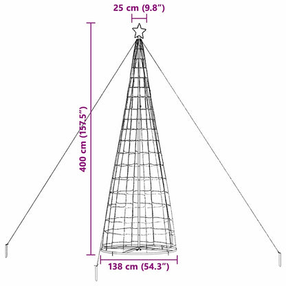 Albero di Natale LED con 800 LED Bianco freddo 400 cm Ferro